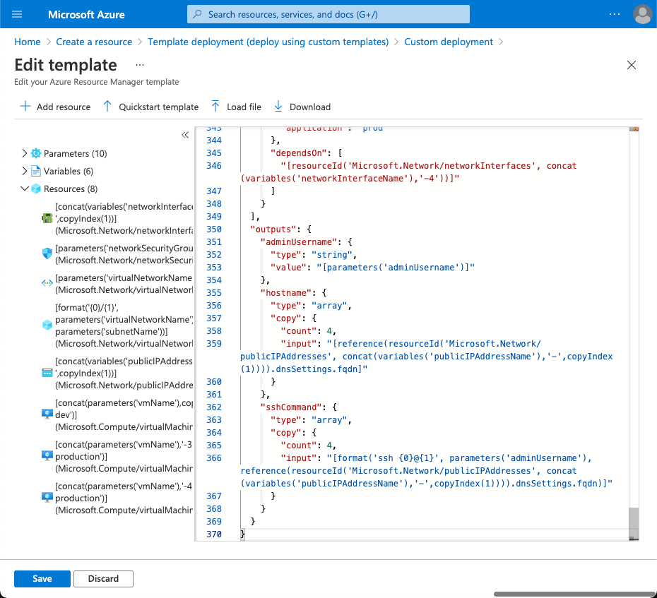 Azure Resource Template